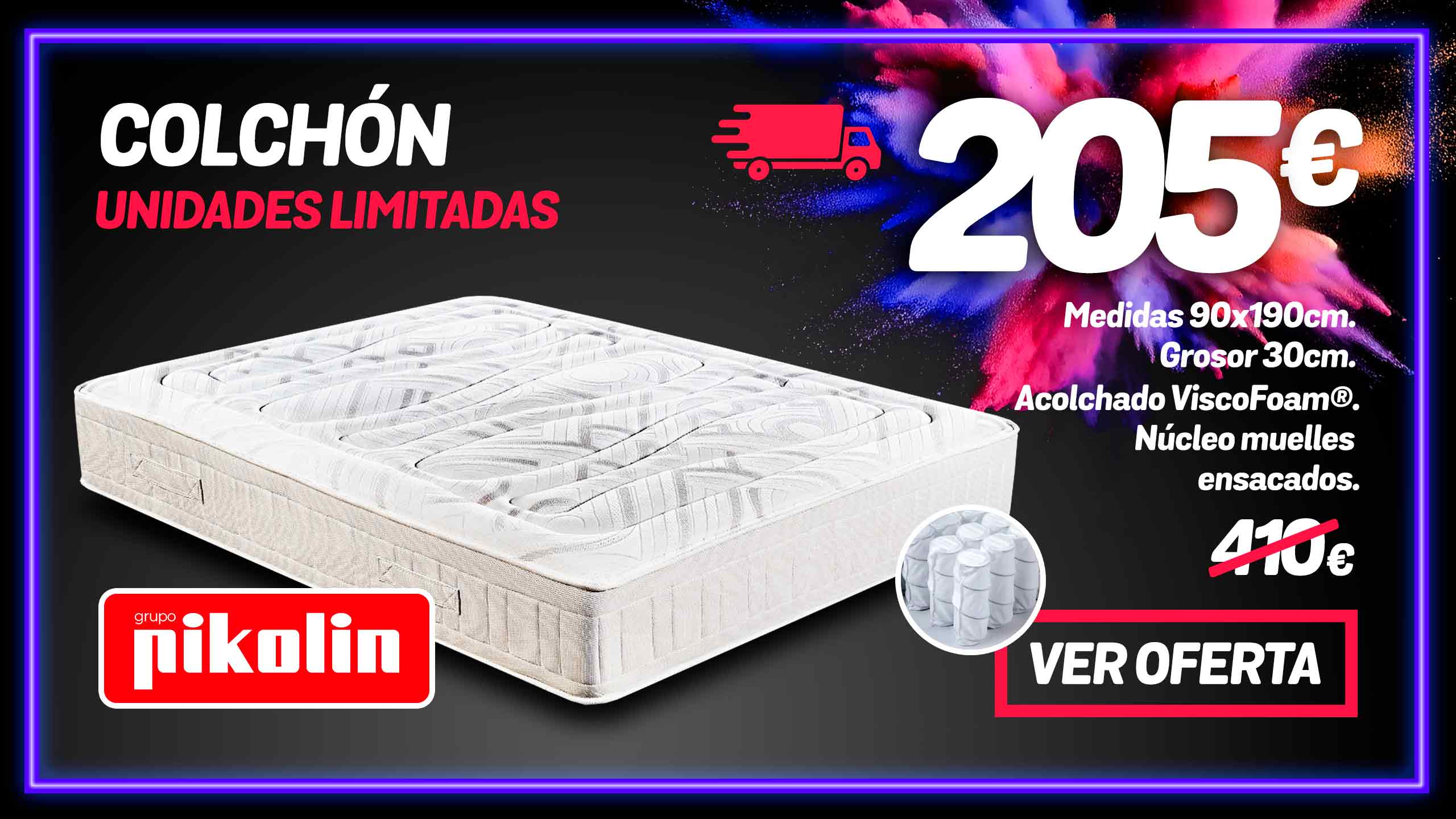 colchon viscoel&aacute;stico en liquidaci&oacute;n online